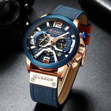 Load image into Gallery viewer, Men Watch Leather Luxury Waterproof Sport Watch