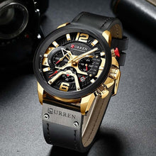 Load image into Gallery viewer, Men Watch Leather Luxury Waterproof Sport Watch