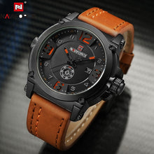 Load image into Gallery viewer, Men Waterproof Leather Strap Army Military Relogio Masculino De Luxo